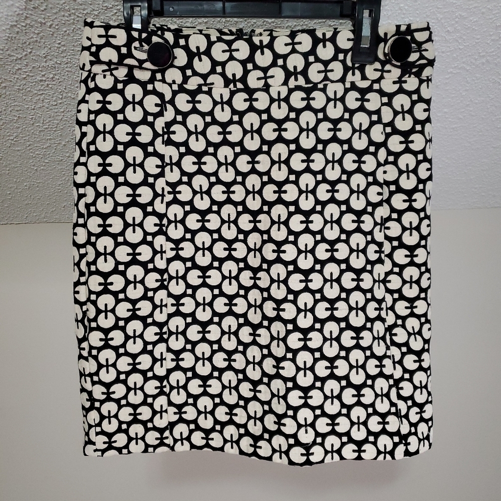 Banana Republic‎ Black And Cream Skirt, Sz:0